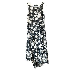Anthropology Eva Franco Grey and White Floral Dress
